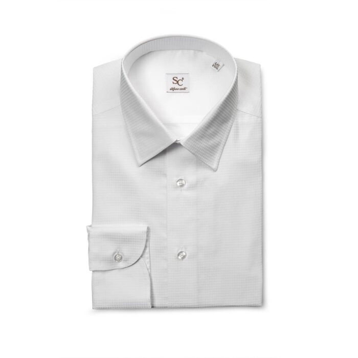 Twill white shirt, italian collar - Image 2