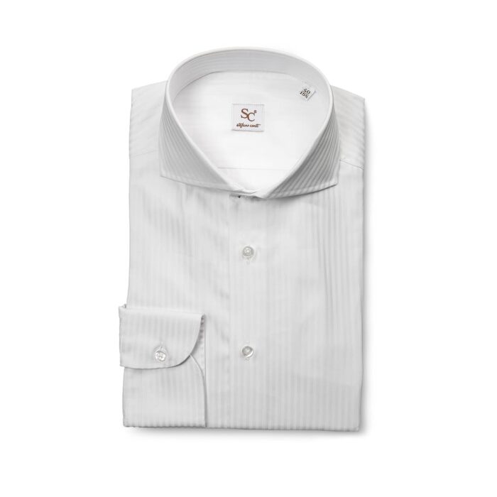 Twill white shirt, neapolitan collar - Image 2