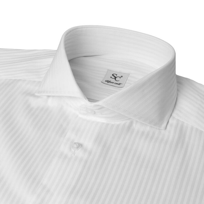 Twill white shirt, neapolitan collar - Image 3